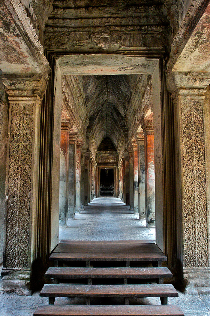 Crossing dimensions in Angkor Wat.